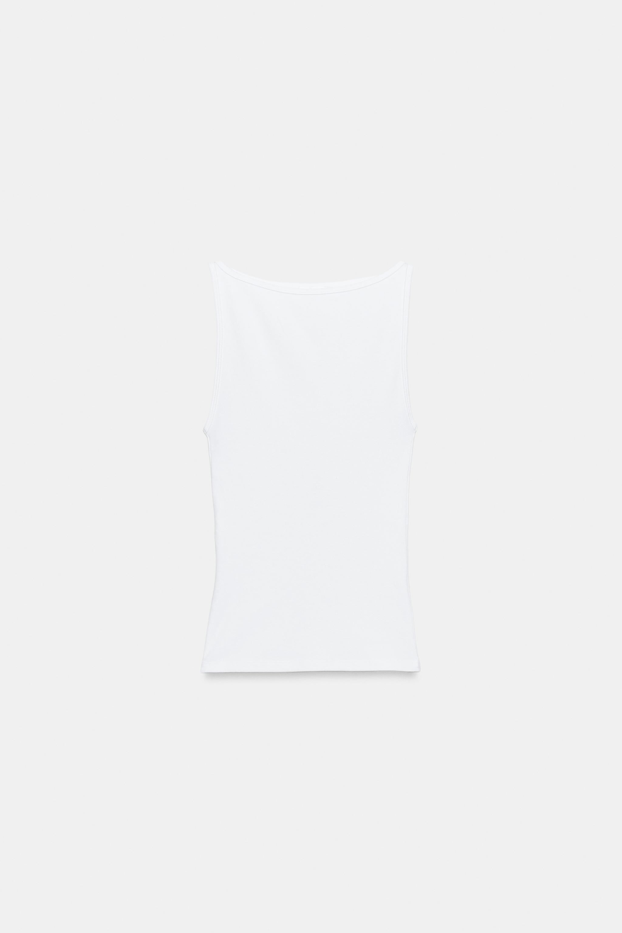 MINIMAL SLEEVELESS T-SHIRT
